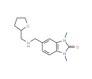 1,3-Dimethyl-5-{[(tetrahydro-furan-2-ylmethyl)-amino]-methyl}-1,3-dihydro-benzoimidazol-2-one - chemical structure image