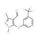 1,3-Dimethyl-5-[3-(trifluoromethyl)phenoxy]-1H-pyrazole-4-carbaldehyde - chemical structure image