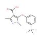 1,3-Dimethyl-5-[3-(trifluoromethyl)phenoxy]-1H-pyrazole-4-carboxylic acid - chemical structure image