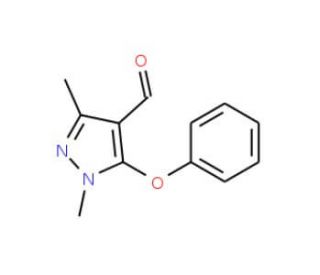 1,3-Dimethyl-5-phenoxy-1H-pyrazole-4-carbaldehyde (CAS 109925-10-2) - chemical structure image