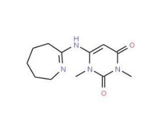 1,3-dimethyl-6-(3,4,5,6-tetrahydro-2H-azepin-7-ylamino)pyrimidine-2,4(1H,3H)-dione - chemical structure image