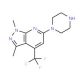 1,3-Dimethyl-6-piperazino-4-(trifluoromethyl)-1H-pyrazolo[3,4-b]pyridine - chemical structure image