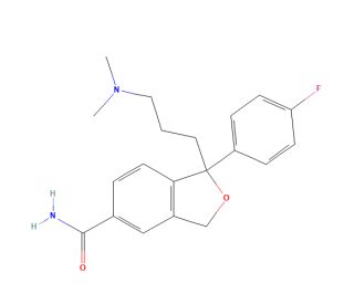 1-[3-(Dimethylamino)propyl]-1-(4-fluorophenyl)-1,3-dihydro-5-isobenzofurancarboxamide (CAS 64372-56-1) - chemical structure i