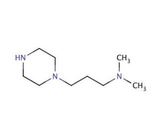 1-[3-(Dimethylamino)propyl]piperazine (CAS 877-96-3) - chemical structure image