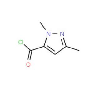 1,3-Dimethylpyrazole-5-carbonyl&tau;chloride (CAS 55458-67-8) - chemical structure image