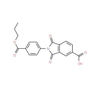 1,3-dioxo-2-[4-(propoxycarbonyl)phenyl]isoindoline-5-carboxylic acid - chemical structure image