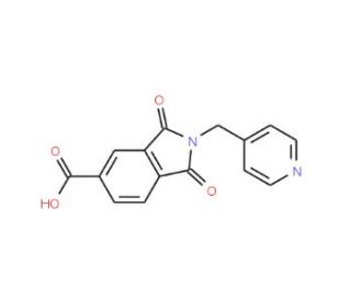 1,3-Dioxo-2-pyridin-4-ylmethyl-2,3-dihydro-1H-isoindole-5-carboxylic acid - chemical structure image