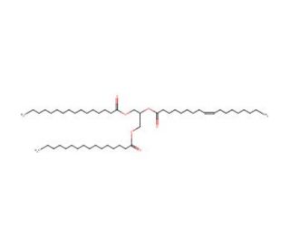 1,3-Dipalmitoyl-2-oleoylglycerol (CAS 2190-25-2) - chemical structure image