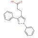 1,3-Diphenylpyrazole-4-propionic acid (CAS 108446-77-1) - chemical structure image