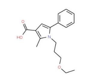 1-(3-Ethoxypropyl)-2-methyl-5-phenyl-1H-pyrrole-3-carboxylic acid - chemical structure image