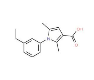 1-(3-ethylphenyl)-2,5-dimethyl-1H-pyrrole-3-carboxylic acid - chemical structure image