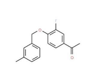 1-{3-Fluoro-4-[(3-methylbenzyl)oxy]phenyl}-1-ethanone - chemical structure image