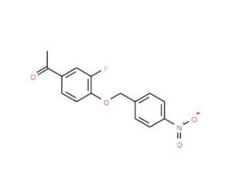 1-{3-Fluoro-4-[(4-nitrobenzyl)oxy]phenyl}-1-ethanone - chemical structure image