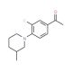1-[3-fluoro-4-(3-methylpiperidin-1-yl)phenyl]ethanone - chemical structure image
