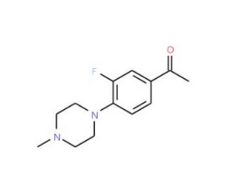 1-[3-fluoro-4-(4-methylpiperazin-1-yl)phenyl]ethanone - chemical structure image