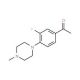 1-[3-fluoro-4-(4-methylpiperazin-1-yl)phenyl]ethanone - chemical structure image