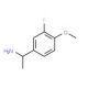 1-(3-fluoro-4-methoxyphenyl)ethanamine (CAS 105321-49-1) - chemical structure image