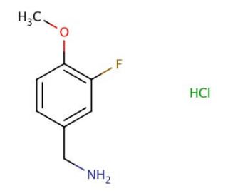 1-(3-fluoro-4-methoxyphenyl)methanamine hydrochloride (CAS 123652-95-9) - chemical structure image