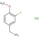 1-(3-fluoro-4-methoxyphenyl)methanamine hydrochloride (CAS 123652-95-9) - chemical structure image