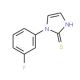 1-(3-fluorophenyl)-1H-imidazole-2-thiol (CAS 17452-26-5) - chemical structure image