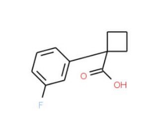 1-(3-fluorophenyl)cyclobutanecarboxylic acid (CAS 179411-84-8) - chemical structure image