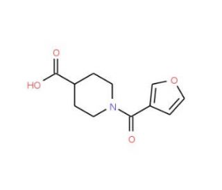 1-(3-furoyl)piperidine-4-carboxylic acid - chemical structure image