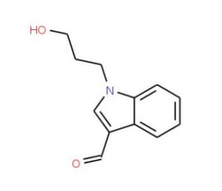 1-(3-Hydroxy-propyl)-1H-indole-3-carbaldehyde - chemical structure image
