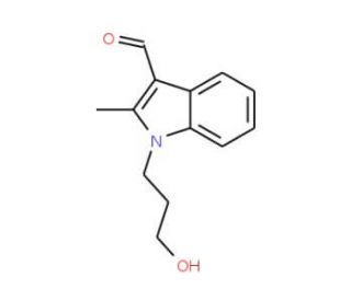 1-(3-Hydroxy-propyl)-2-methyl-1H-indole-3-carbaldehyde - chemical structure image