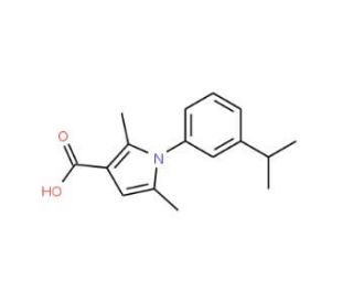 1-(3-isopropylphenyl)-2,5-dimethyl-1H-pyrrole-3-carboxylic acid - chemical structure image