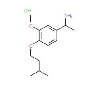 1-[3-methoxy-4-(3-methylbutoxy)phenyl]ethan-1-amine hydrochloride - chemical structure image