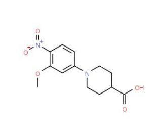 1-(3-Methoxy-4-nitrophenyl)-4-piperidinecarboxylic acid - chemical structure image