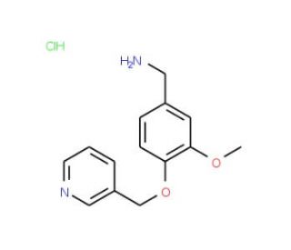 1-[3-methoxy-4-(pyridin-3-ylmethoxy)phenyl]methanamine hydrochloride - chemical structure image