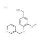 1-[3-methoxy-4-(pyridin-3-ylmethoxy)phenyl]methanamine hydrochloride - chemical structure image