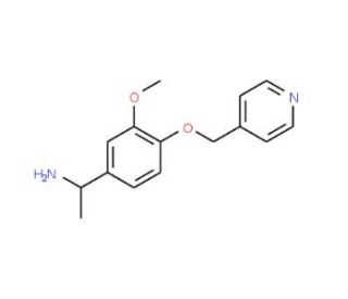 1-[3-methoxy-4-(pyridin-4-ylmethoxy)phenyl]ethan-1-amine - chemical structure image