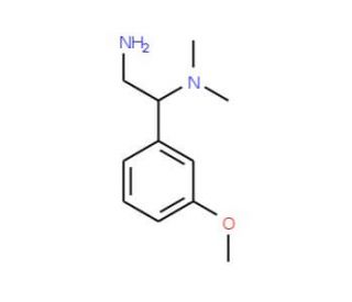 1-(3-Methoxy-phenyl)-N*1*,N*1*-dimethyl-ethane-1,2-diamine (CAS 855715-34-3) - chemical structure image