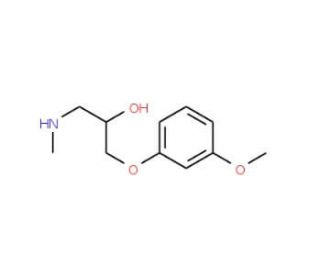 1-(3-Methoxyphenoxy)-3-(methylamino)-propan-2-ol - chemical structure image