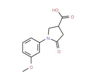 1-(3-Methoxyphenyl)-5-oxopyrrolidine-3-carboxylic acid (CAS 63674-47-5) - chemical structure image