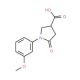 1-(3-Methoxyphenyl)-5-oxopyrrolidine-3-carboxylic acid (CAS 63674-47-5) - chemical structure image