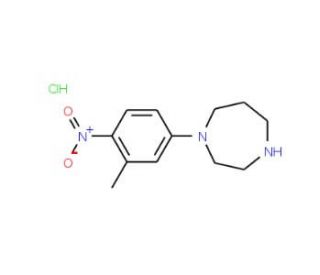 1-(3-Methyl-4-nitrophenyl)homopiperazine hydrochloride - chemical structure image