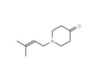 1-(3-methylbut-2-en-1-yl)piperidin-4-one - chemical structure image