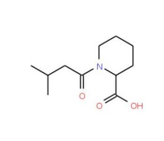 1-(3-methylbutanoyl)piperidine-2-carboxylic acid - chemical structure image