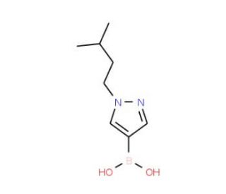 1-(3-Methylbutyl)-1H-pyrazole-4-boronic acid (CAS 847818-58-0) - chemical structure image