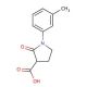 1-(3-Methylphenyl)-2-oxo-3-pyrrolidinecarboxylic acid (CAS 618070-31-8) - chemical structure image
