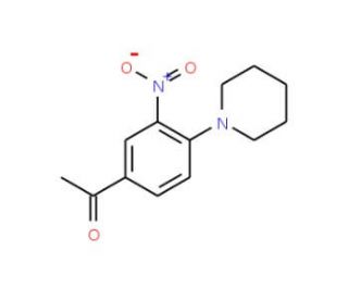 1-(3-Nitro-4-piperidinophenyl)-1-ethanone (CAS 30877-80-6) - chemical structure image