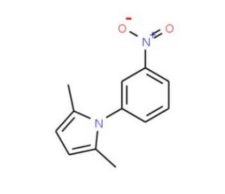 1-(3-Nitrophenyl)-2,5-dimethylpyrrole (CAS 32570-23-3) - chemical structure image