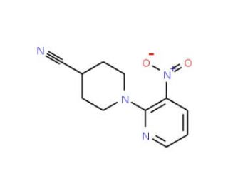 1-(3-Nitropyridin-2-yl)piperidine-4-carbonitrile - chemical structure image