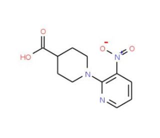 1-(3-Nitropyridin-2-yl)piperidine-4-carboxylic acid - chemical structure image