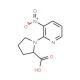 1-(3-Nitropyridin-2-yl)-pyrrolidine-2-carboxylic acid (CAS 36976-98-4) - chemical structure image