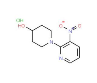 1-[3-Nitropyridin-2-yl]piperidine-4-olhydrochloride - chemical structure image