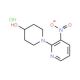1-[3-Nitropyridin-2-yl]piperidine-4-olhydrochloride - chemical structure image